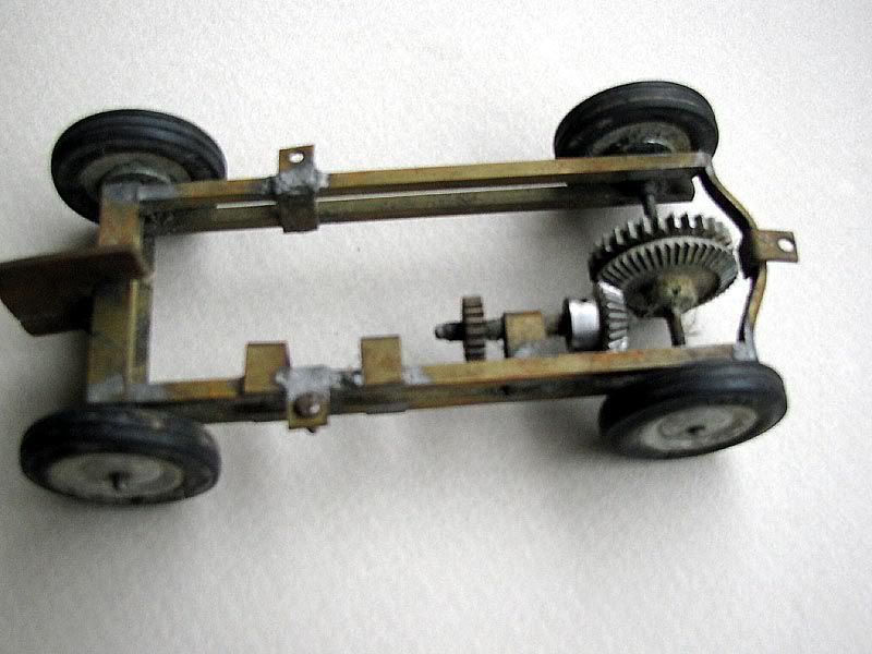 Very early scratchbuilt slot car chassis Amateur 1/24 Vintage Cars